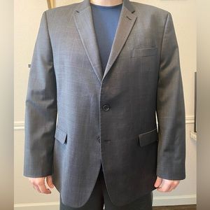 LIKE NEW - TOMMY HILFIGER Suit Jacket - 48R - Dark Grey Plaid
